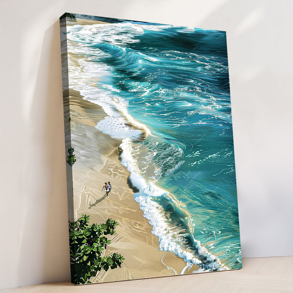 Beachfront Painting Coastal Wall Art II