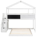 House Style Bunk Bed With Storage Staircase And board