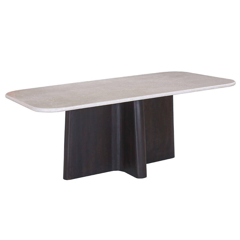 Jacory - Dining Table With Bottocino Marble Top - Espresso