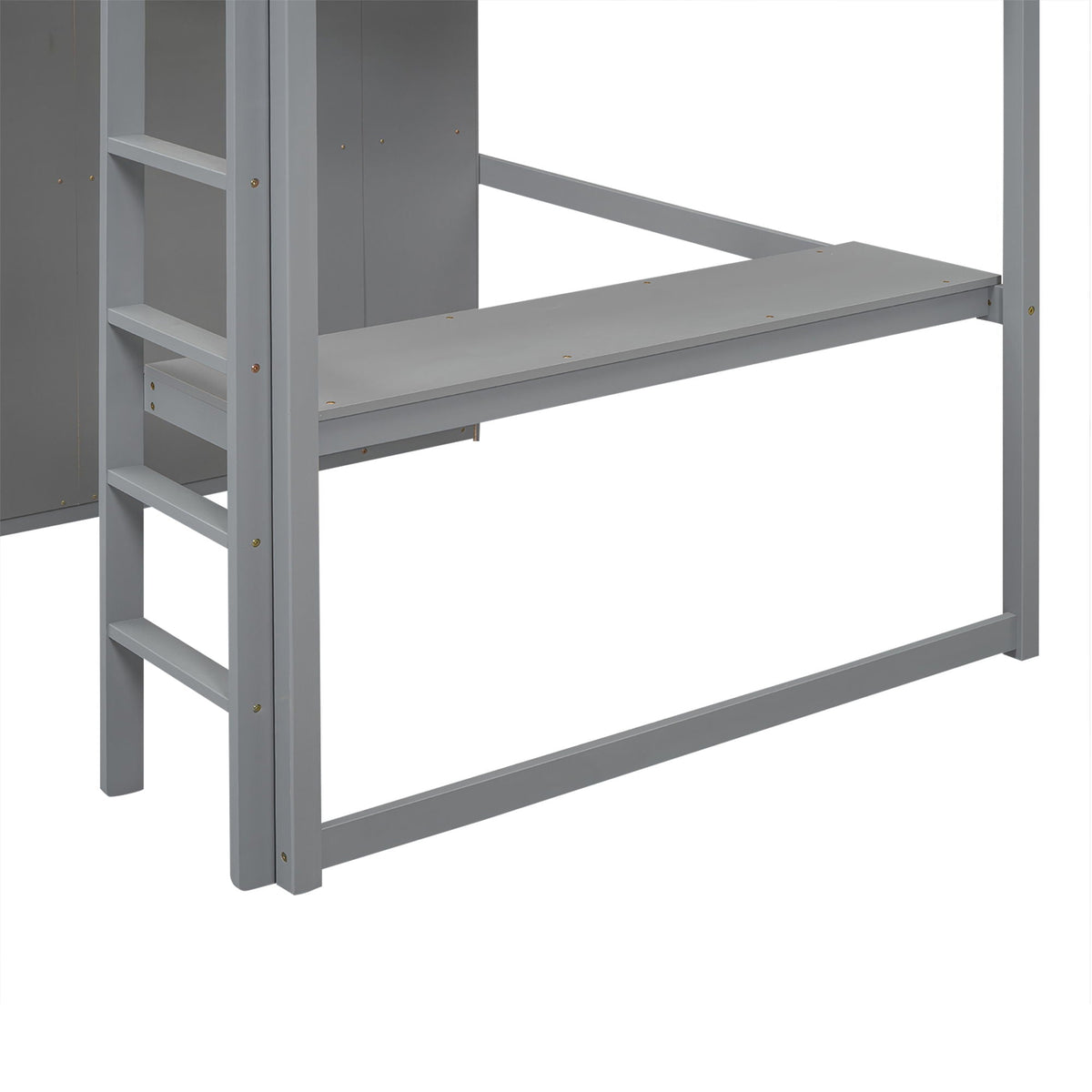Loft Bed With Built In Wardrobe, Shelves And Drawers