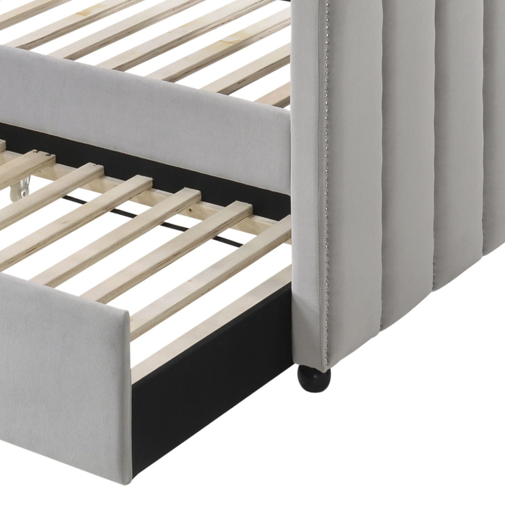 Peridot - Twin Daybed With Trundle - Gray