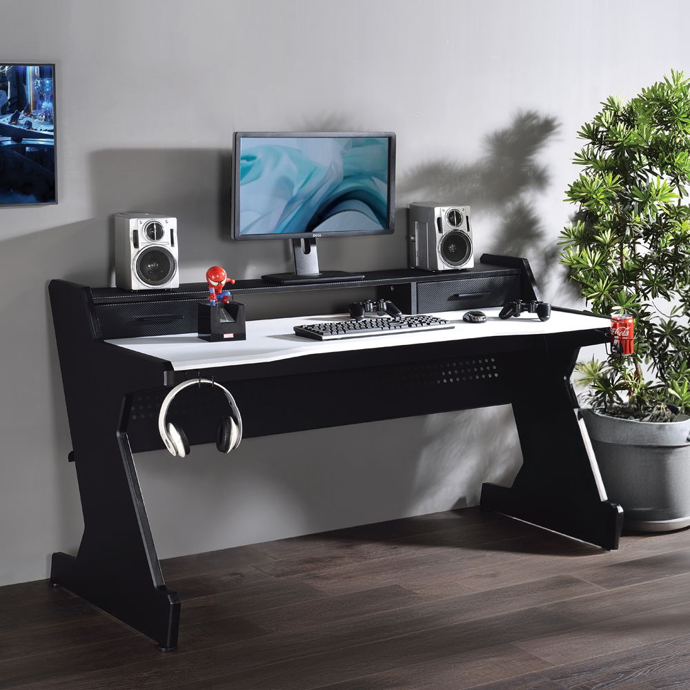 Bigga - Gaming Desk - Black & White
