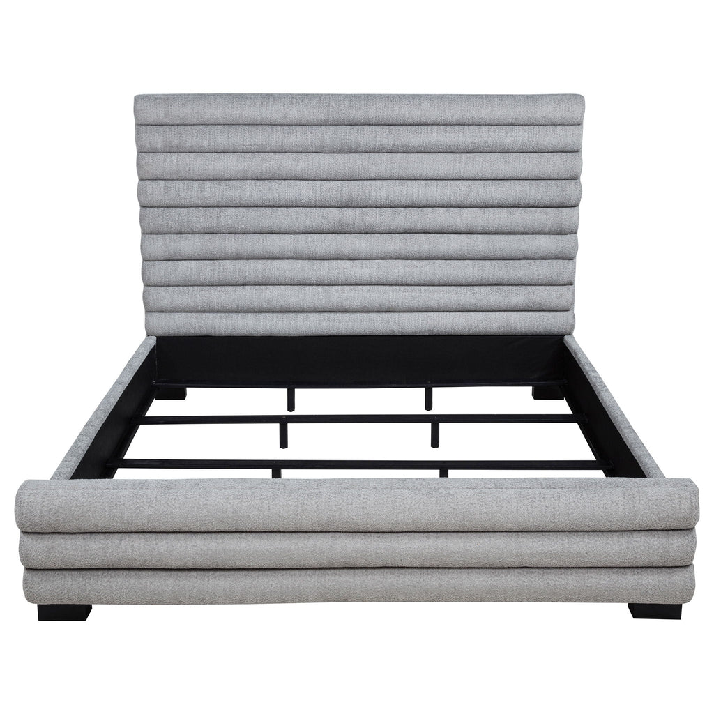 Patricia 58-inch Boucle Upholstered Eastern King Bed Grey