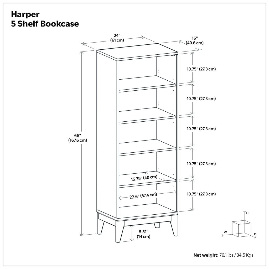 Harper - Handcrafted Bookcase With Storage