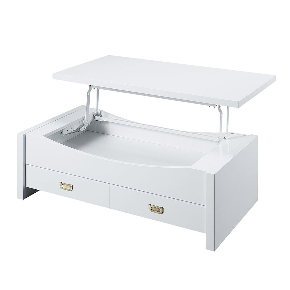 Ramiel - Coffee Table With Lift Top - High Gloss White