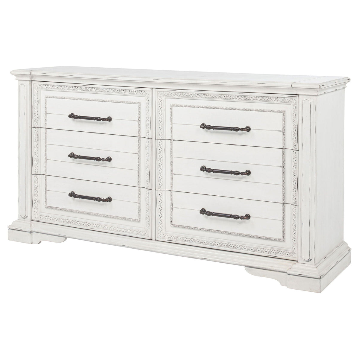 McKinney 6-drawer Bedroom Dresser Cabinet Vintage White
