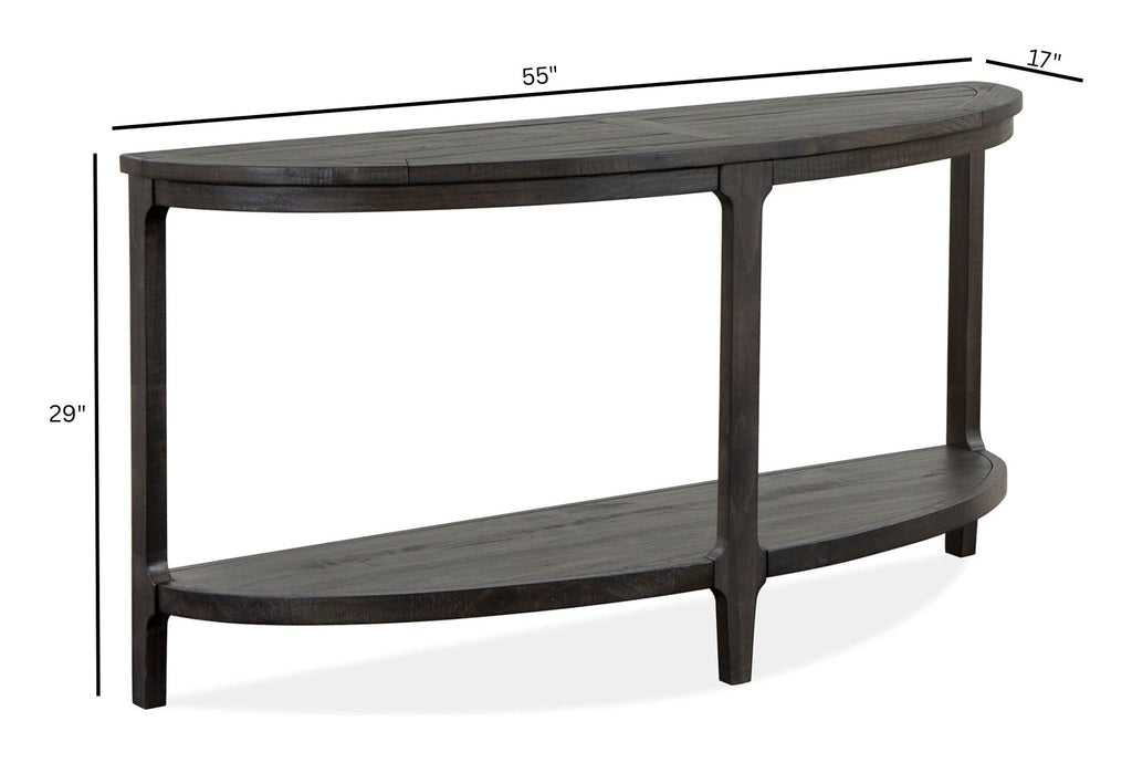 Boswell - Demilune Sofa Table - Peppercorn