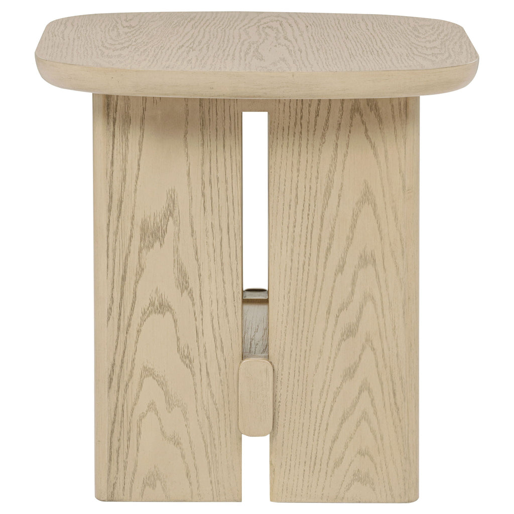 Kailani 2-piece Coastal Coffee and End Table Set Beige Oak