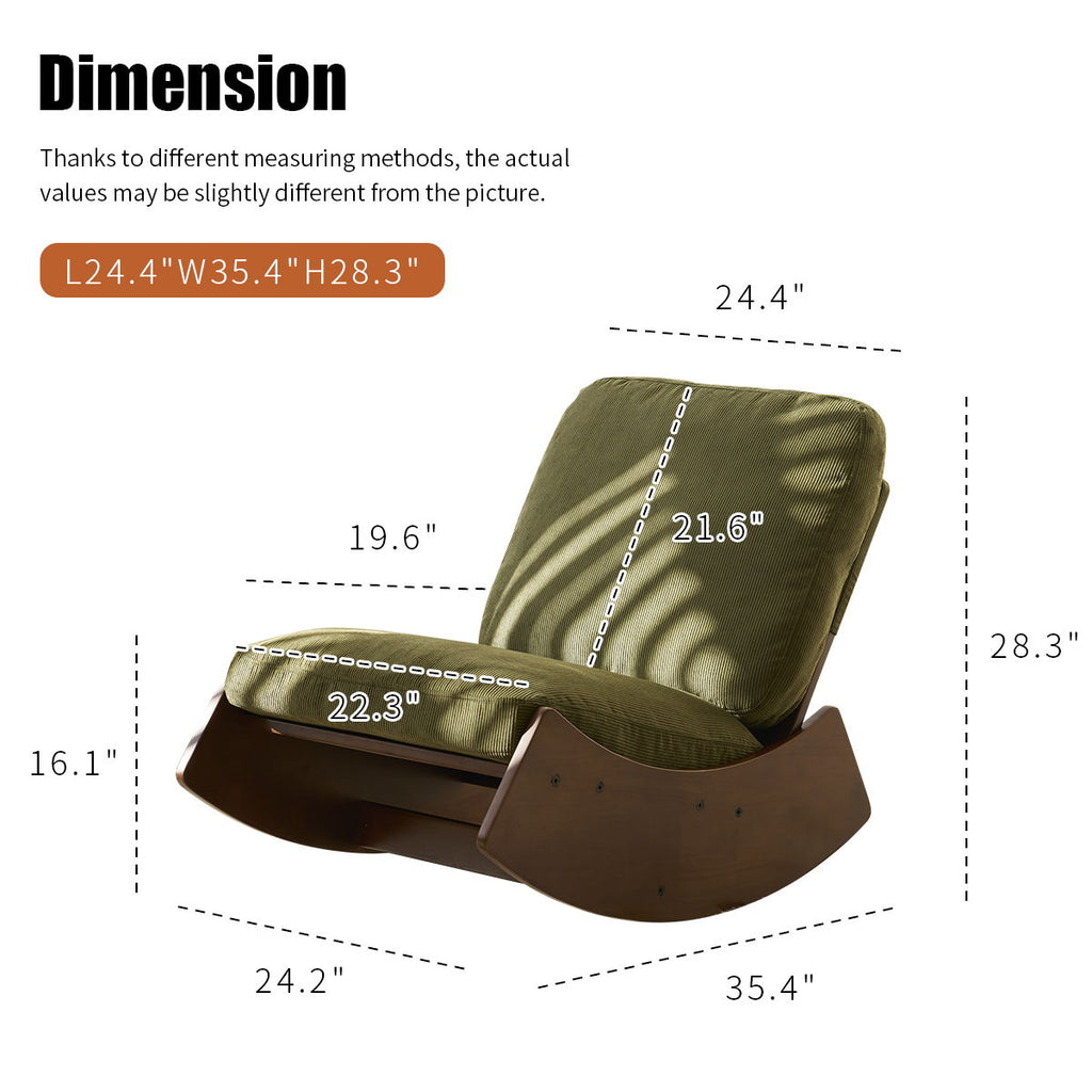 Comfortable High-Quality Upholstery Glider Rocking Chair