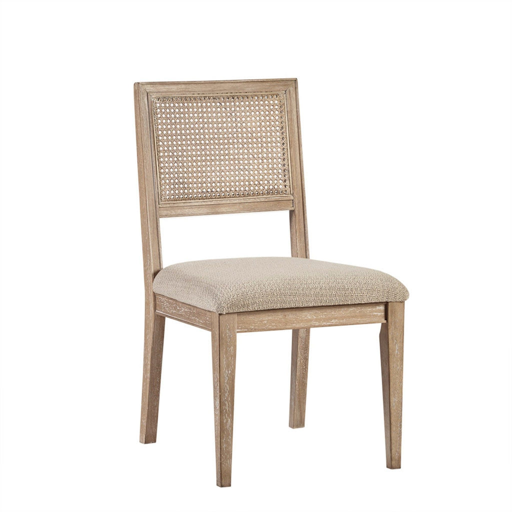 Modern Armless Dining Chair With Cane Back (Set of 2)