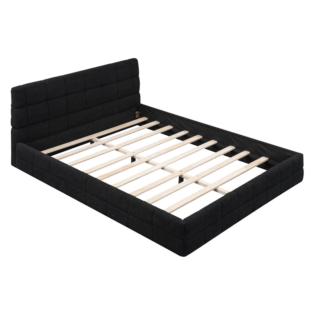 Upholstered Platform Bed With Headboard