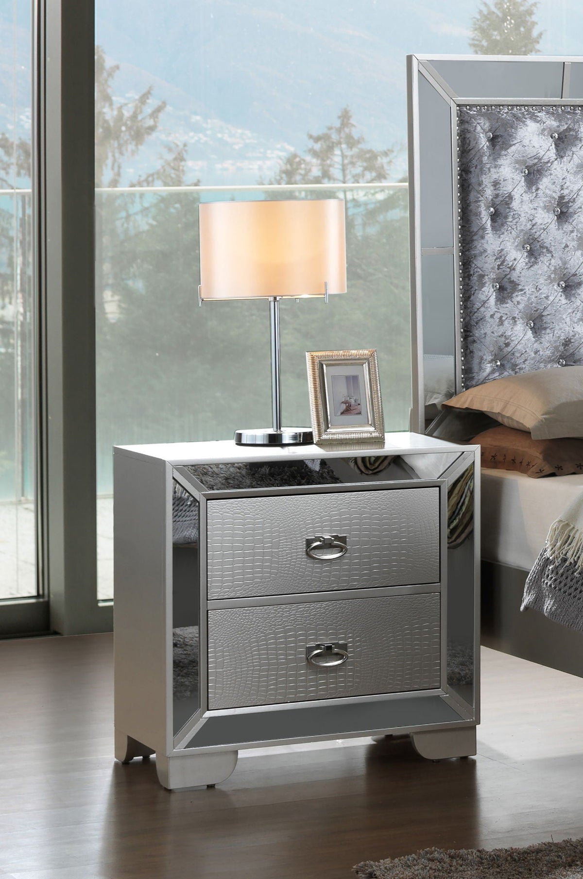 Contemporary Nightstand With Versatility