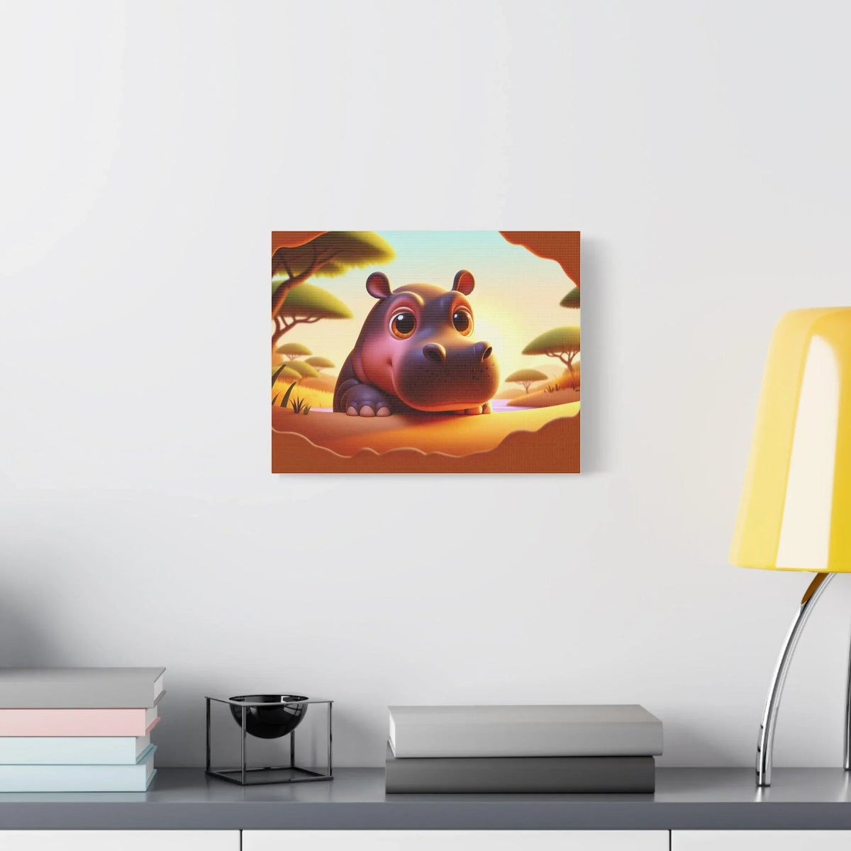 Canvas Hippo Print
