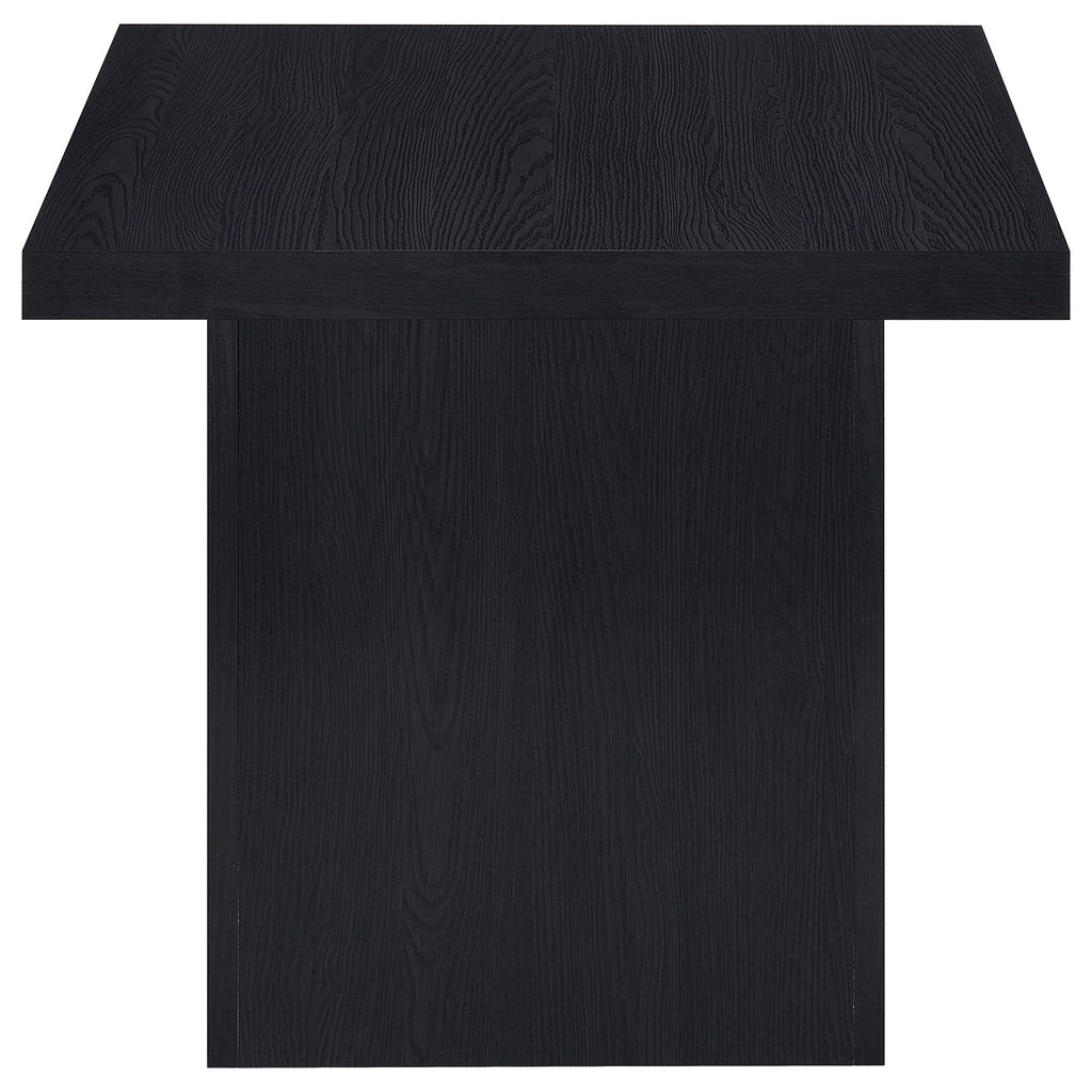 Devar 2-piece Square Cocktail Coffee End Table Set Black
