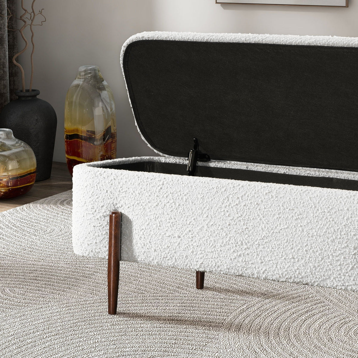 Sarna - Storage Bench - Ivory