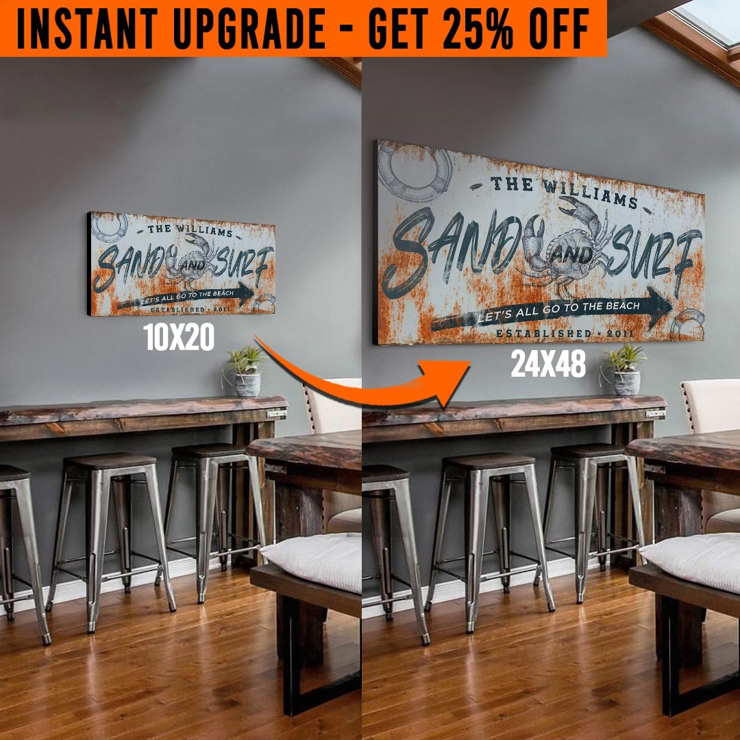 Upgrade Your 'Sand & Surf' (Style 3) Canvas To 24x48 Inches