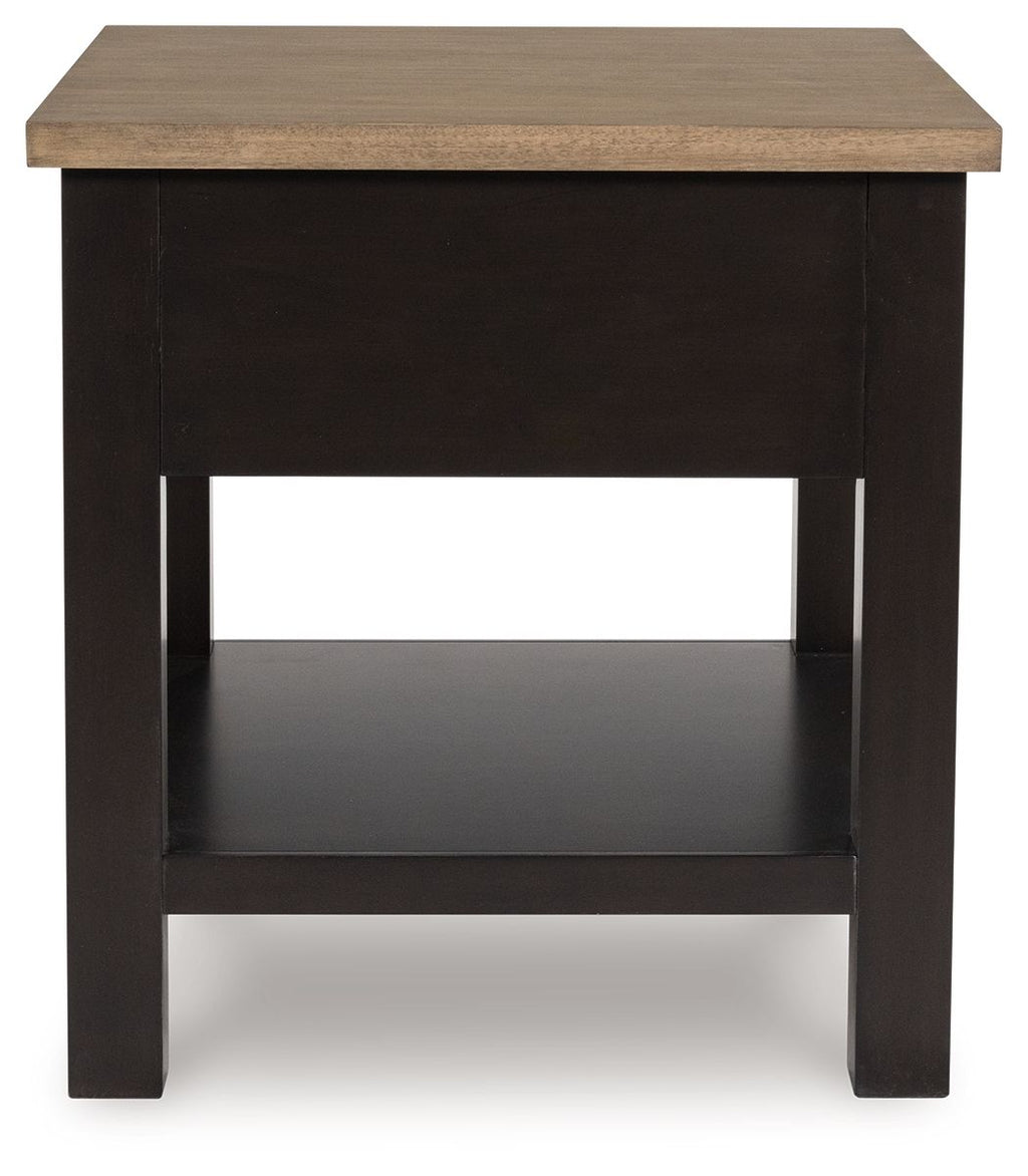 Drazmine - Rectangular End Table - Brown