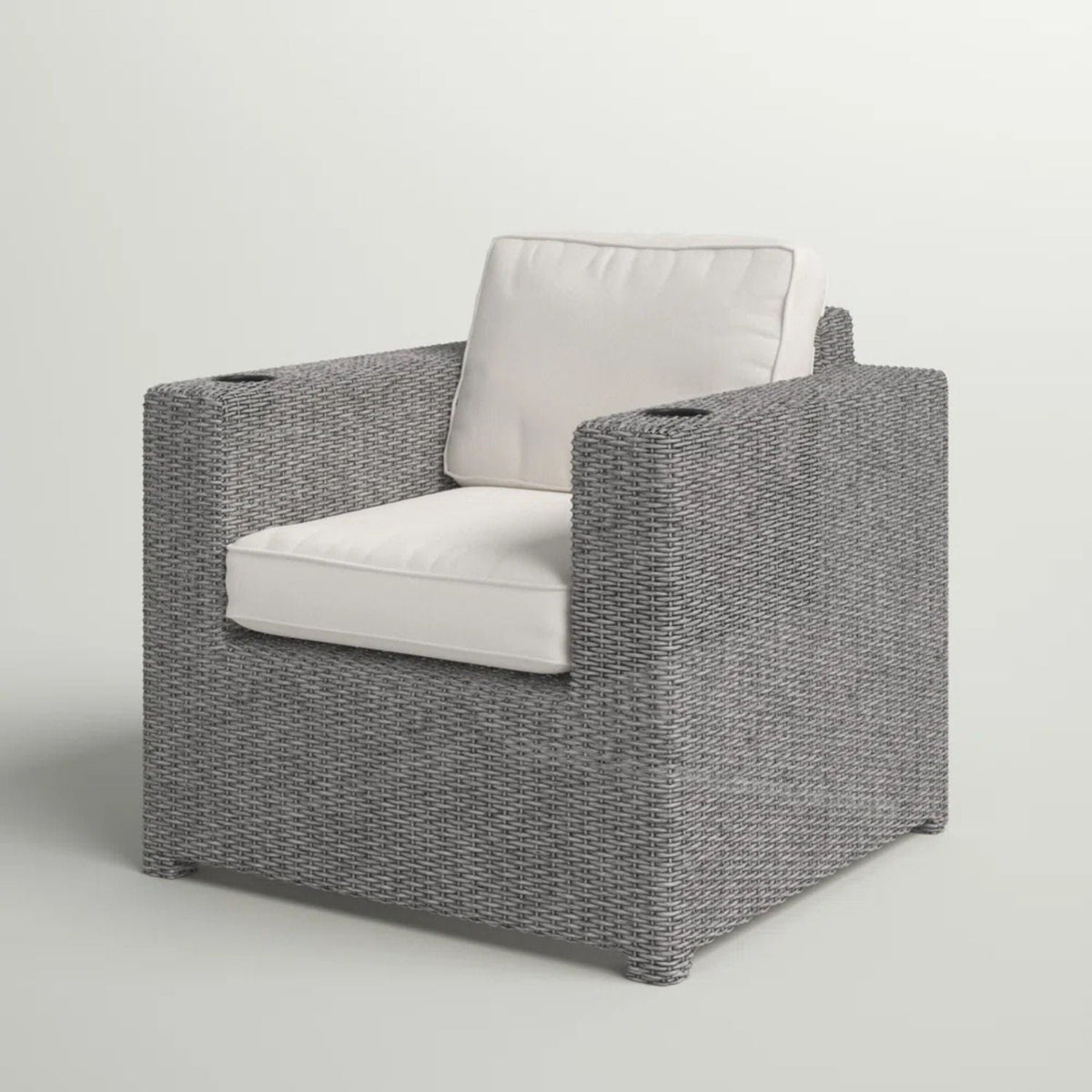 Elegant Patio Chair With Cushions - Gray