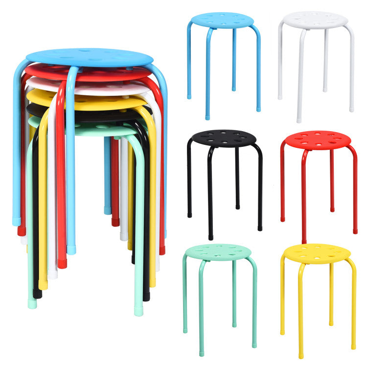 5-Piece Kitchen & Dining Bundle: Adjustable Bar Stools (Set of 2) + Stackable Stools (Set of 6) + Rattan Storage Sideboard