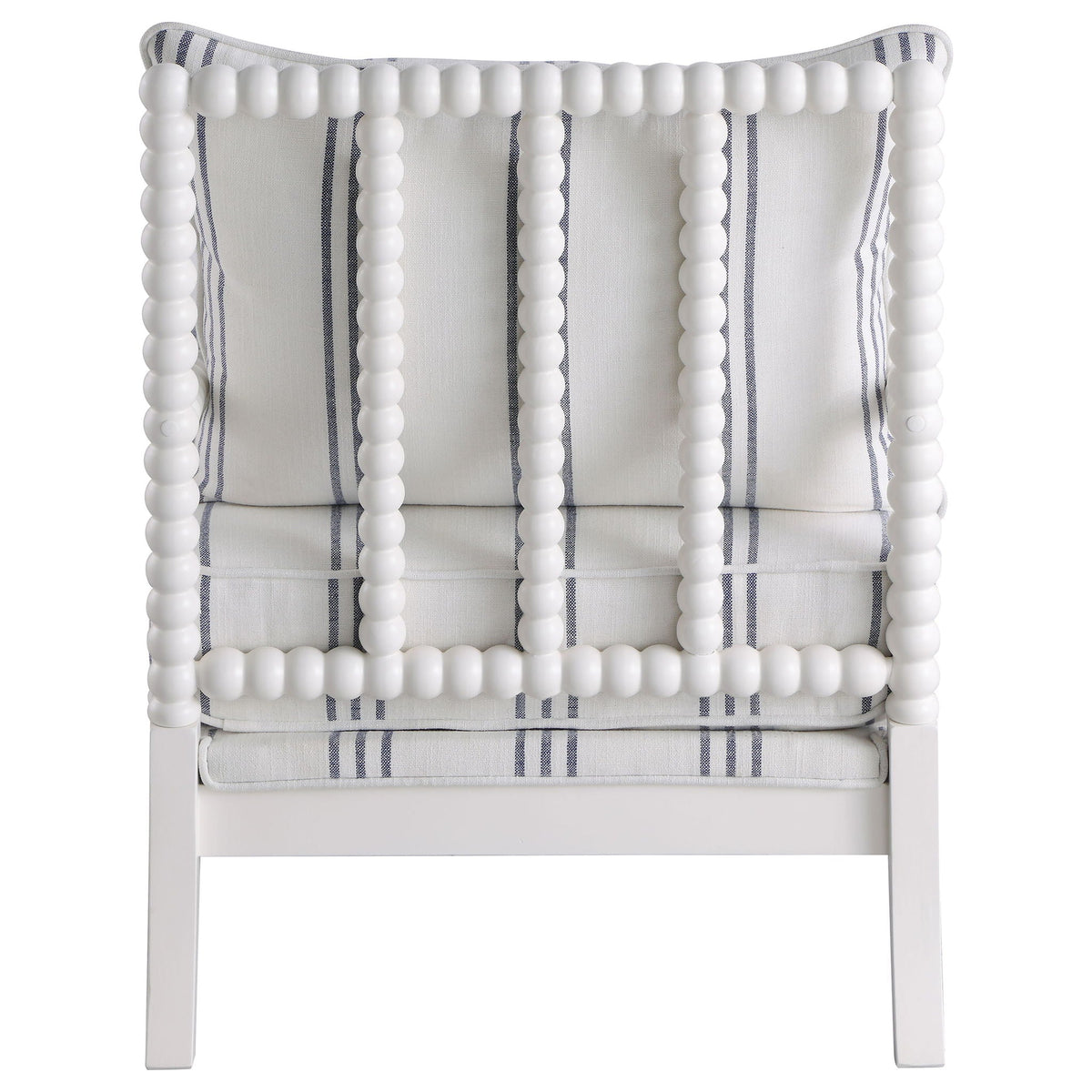 Blanchett Upholstered Bobbin Accent Chair White