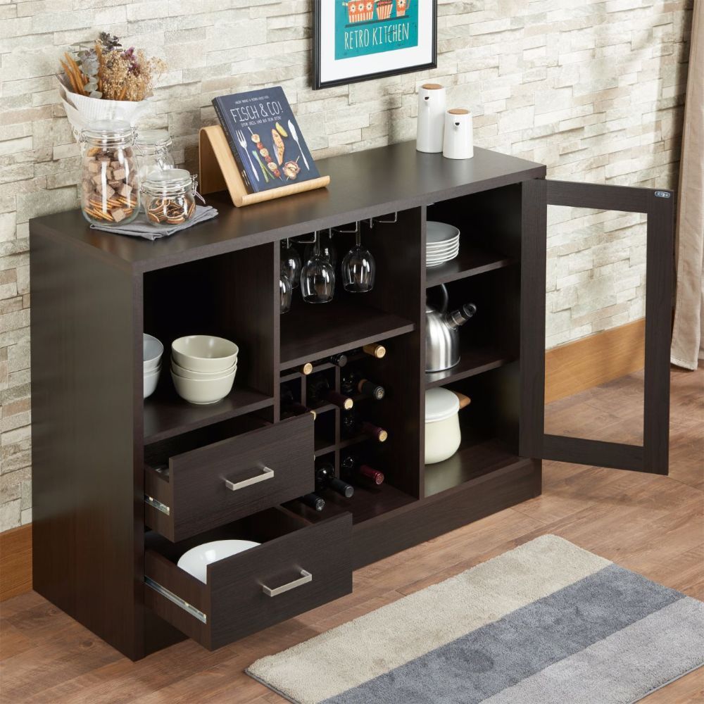 Hazen - 33" Wine Cabinet - Espresso