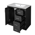 Bathroom Vanity With Sink, Storage Cabinet, Freestanding Set With 3 Drawers & Soft Closing Doors