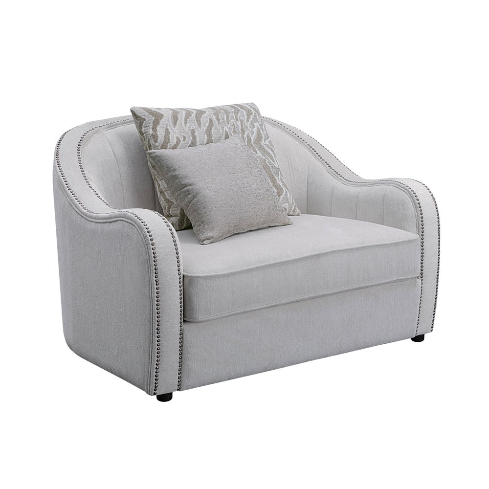Mahler - Chair With 2 Pillows - Beige Linen