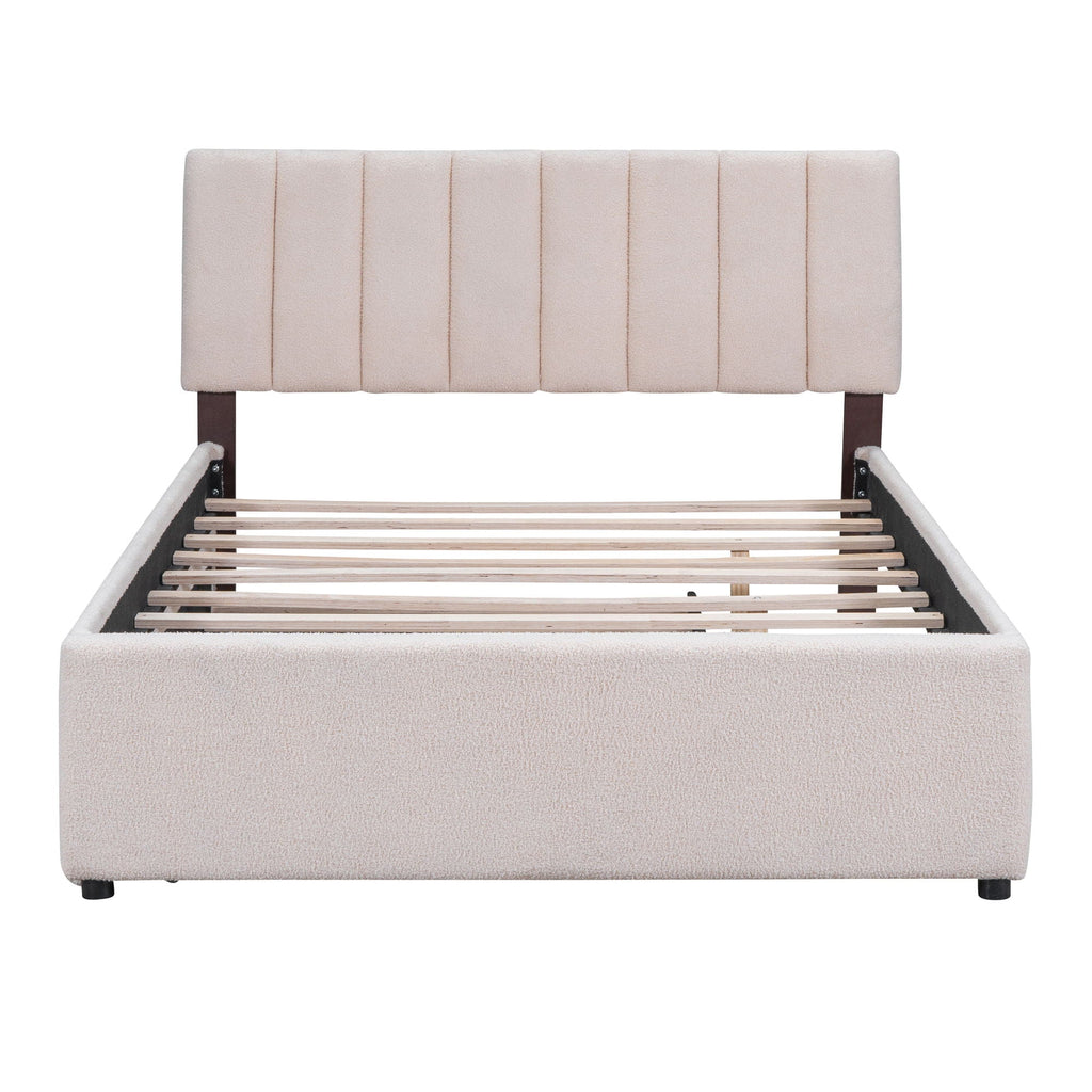 Upholstered Platform Bed With Trundle