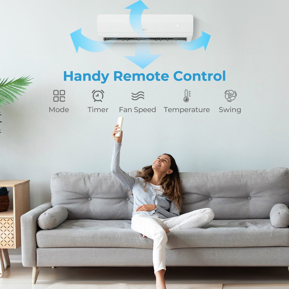 27000 BTU 2 Zone 19 SEER2 Mini Split AC with Heat Pump