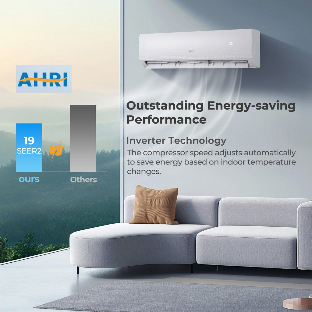 27000 BTU 3 Zone 19 SEER2 Mini Split AC with Heat Pump
