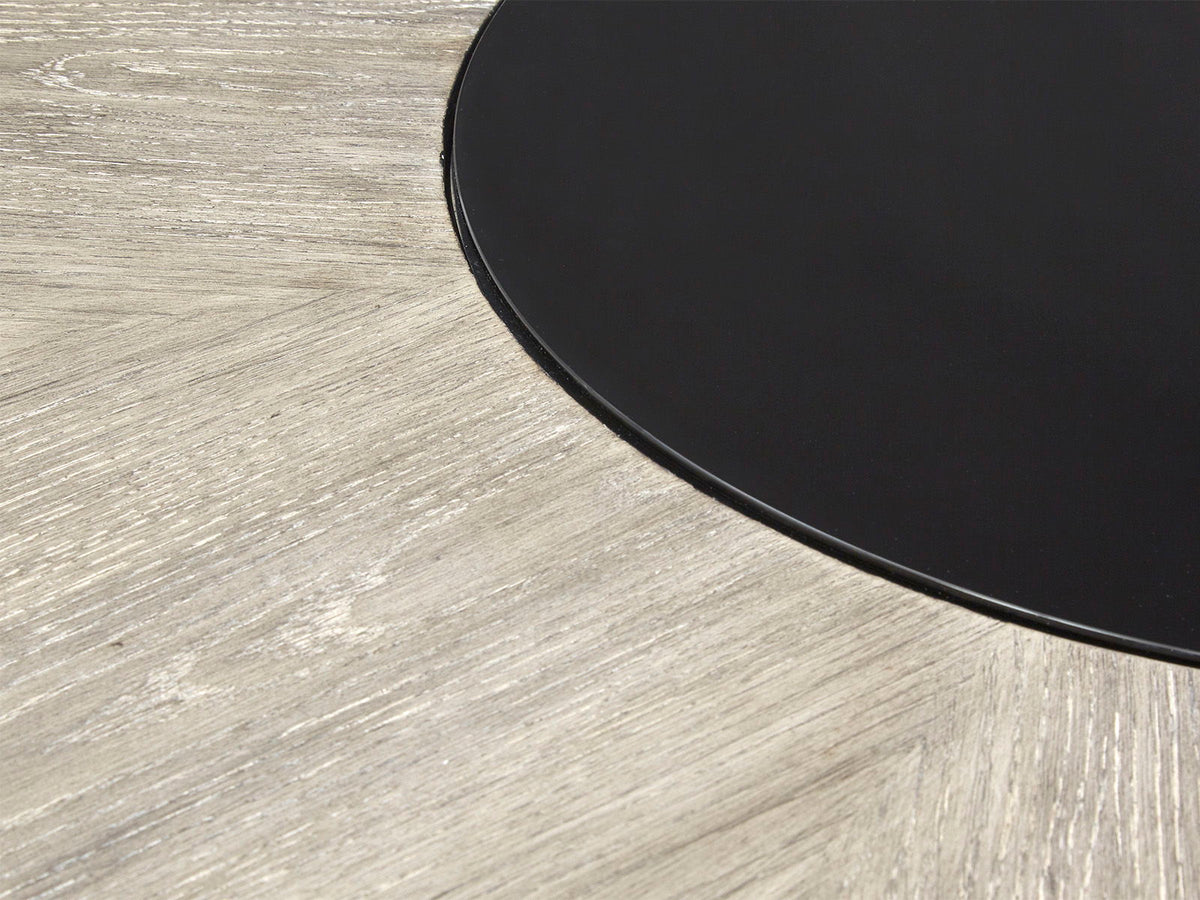 Ryker - Round Dining Table - Nocturn Black And Coventry Gray