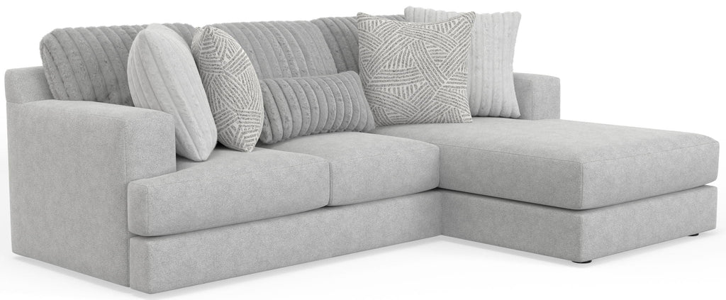 Logan - Upholstered Sectional With Comfort Coil Seating And Accent Pillows Included