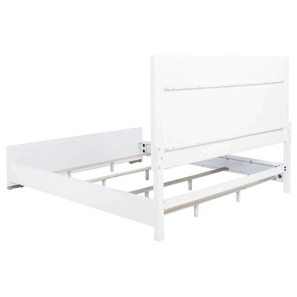 Gracemont 57-inch California King Panel Bed Grey and White
