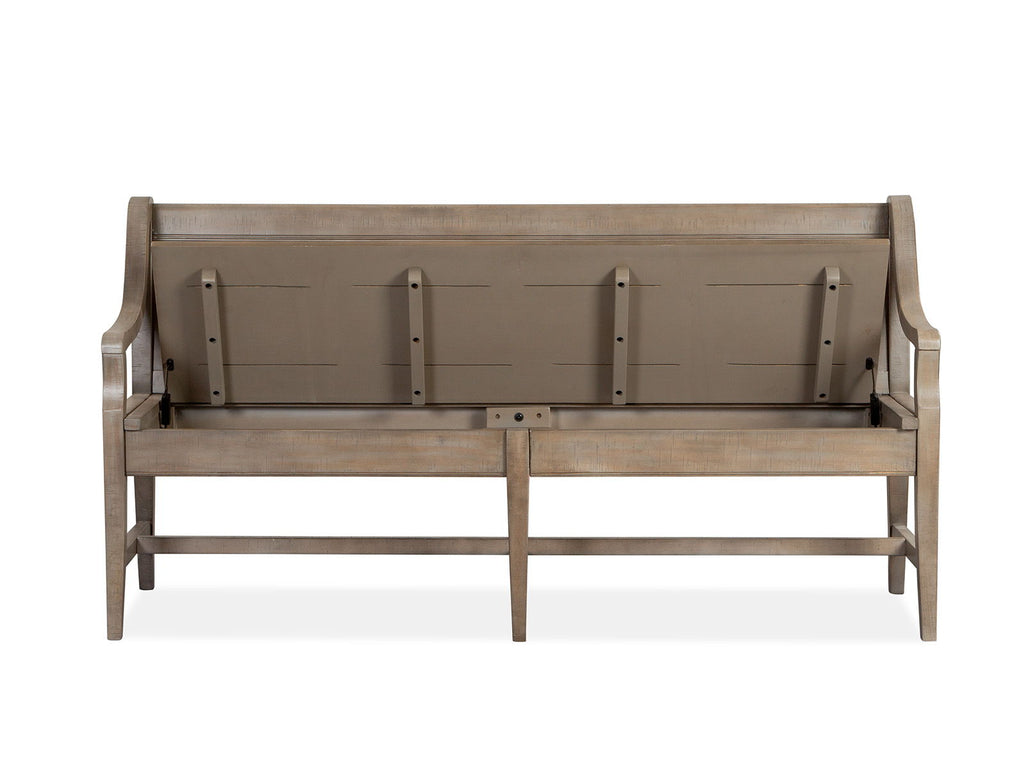 Paxton Place - Bench With Back - Dovetail Gray