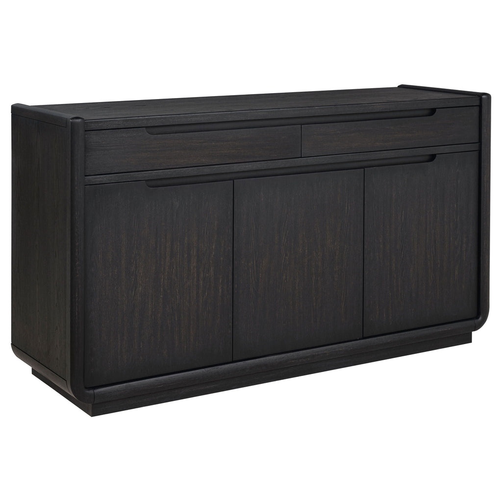 Leandro 2-drawer Dining Sideboard Server Burnished Black