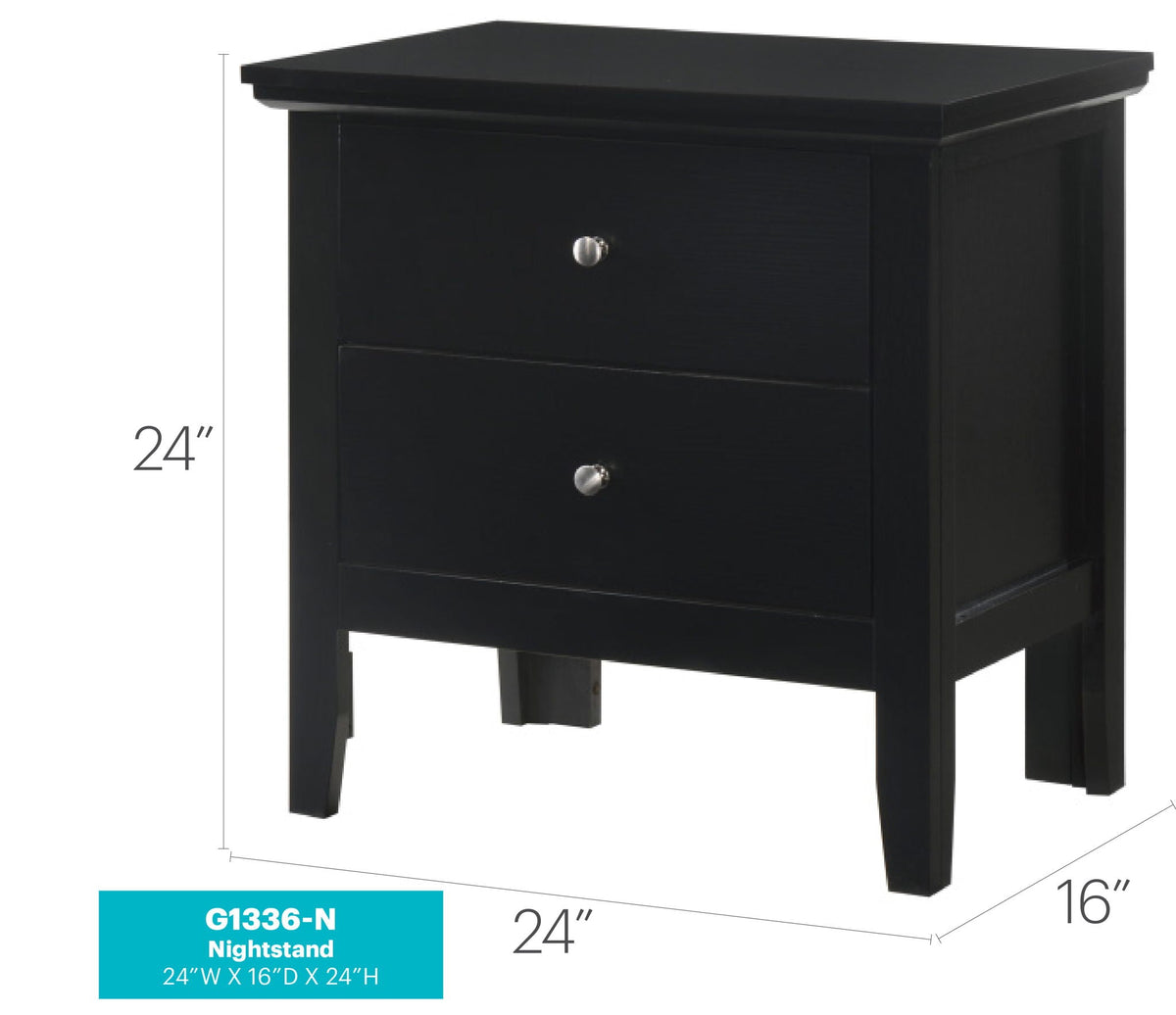 English Dovetailed Drawers Nightstand