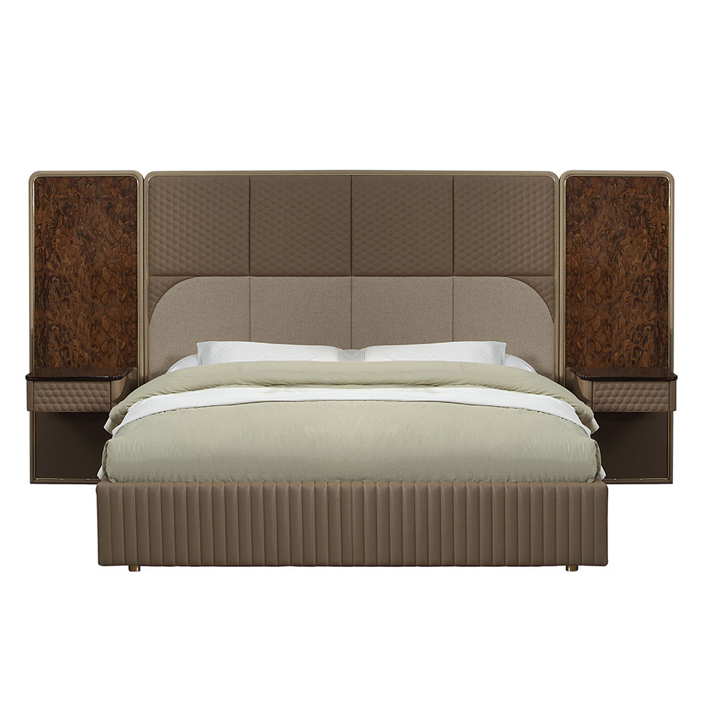 Marcelino - Eastern King Bed - Brown & Beige