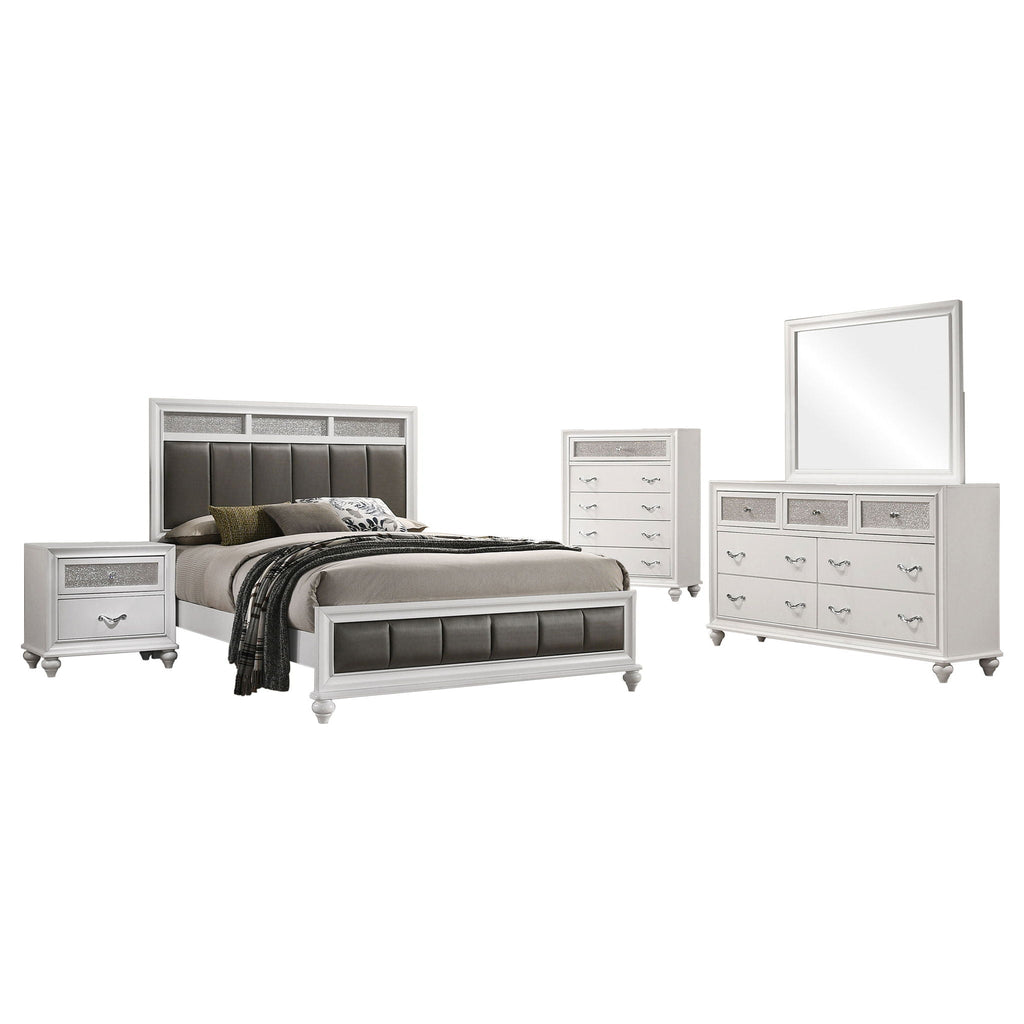 Barzini 5-piece Queen Bedroom Set White