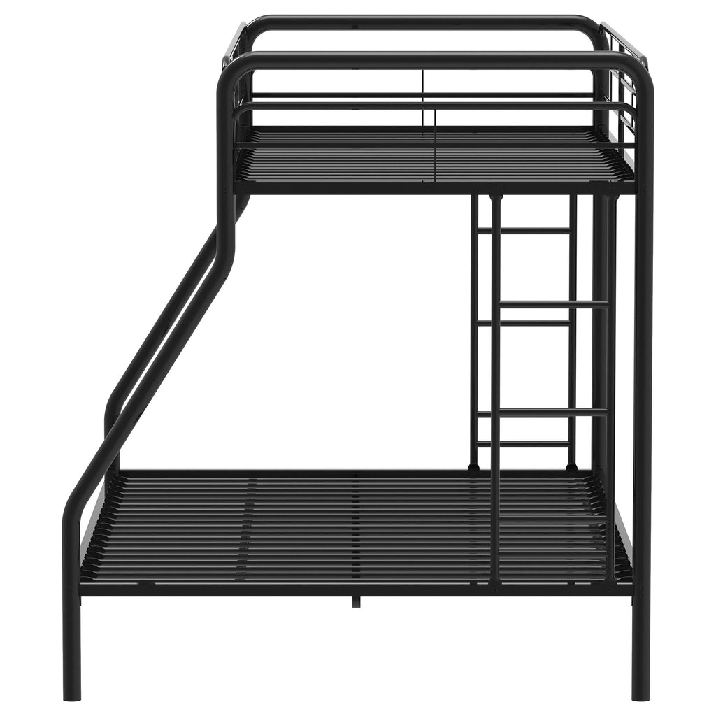 Carson Metal Twin Over Full Bunk Bed Glossy Black