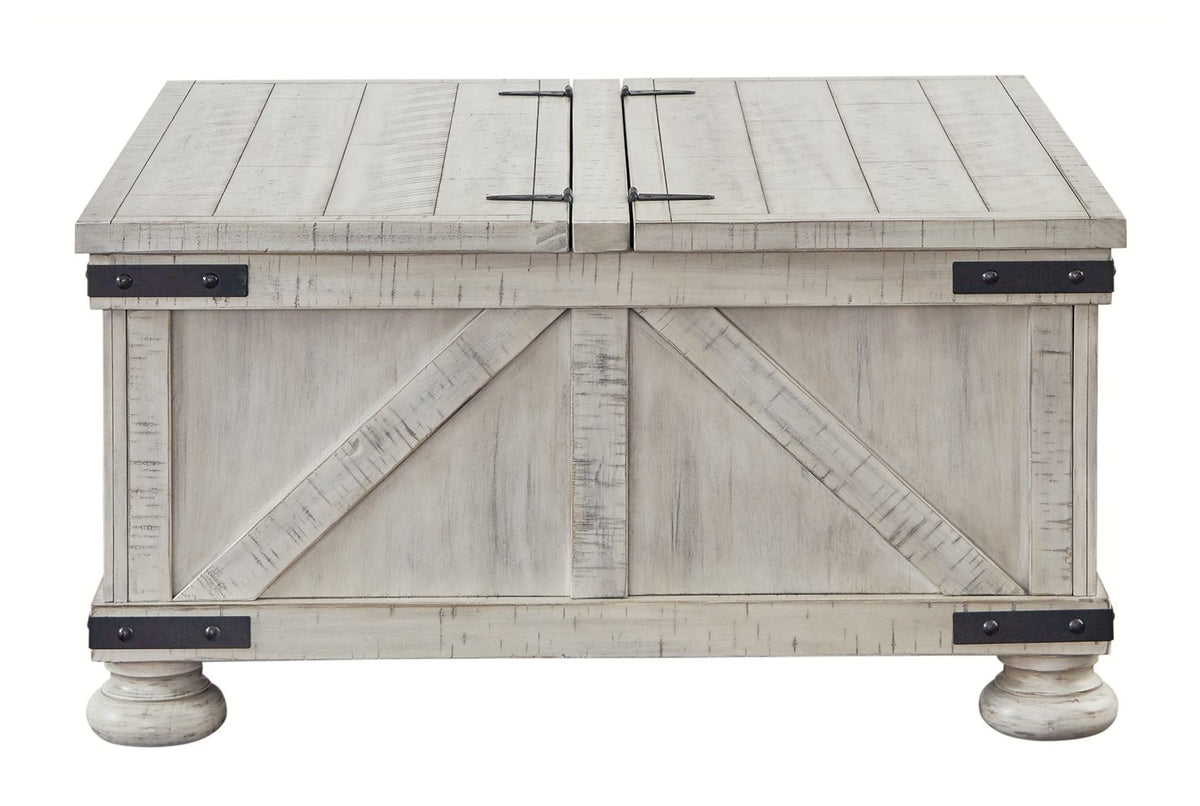 Carynhurst - Cocktail Table with Storage - Whitewash