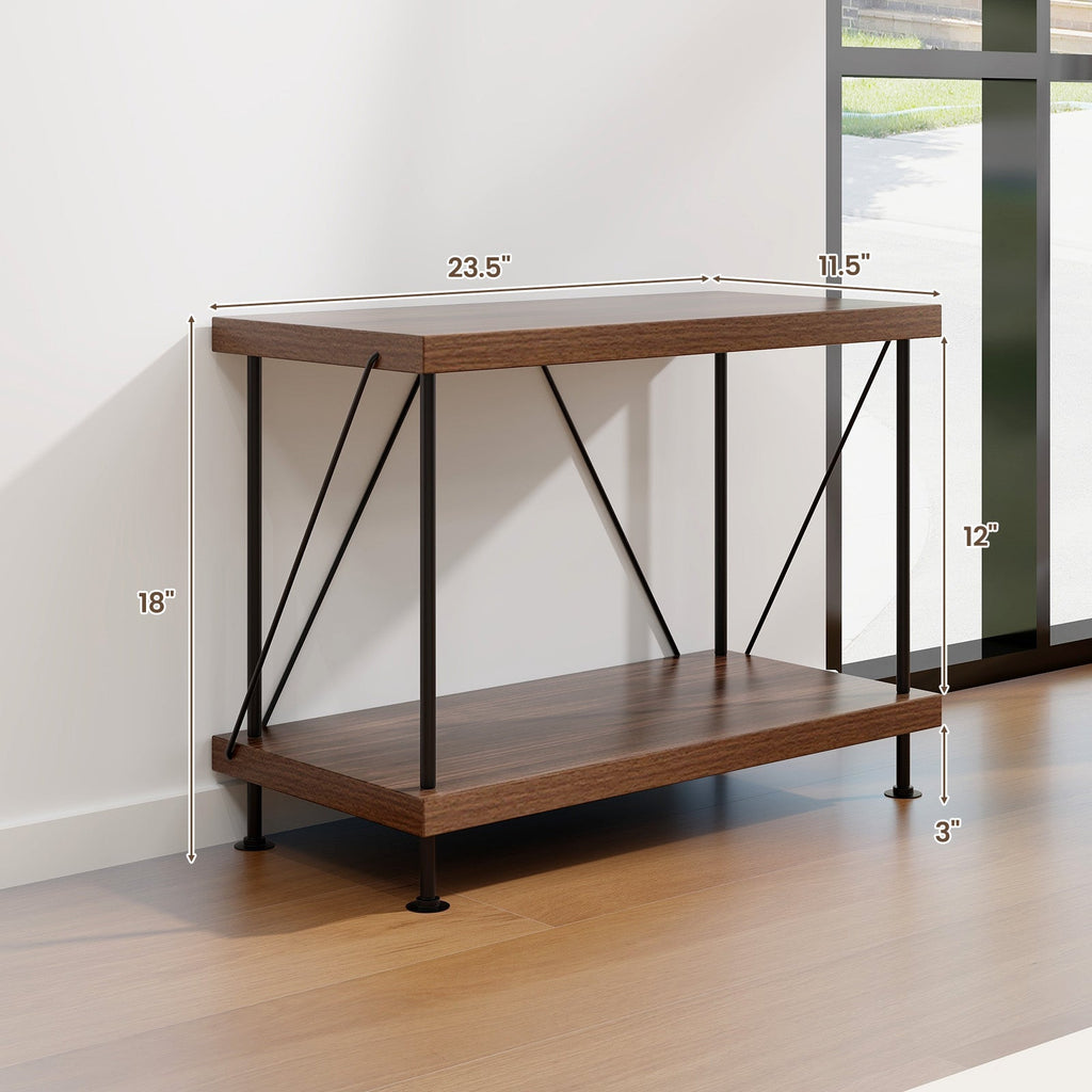2/3/4/5-Tier Multipurpose Display Rack with Metal Frame-2-Tier