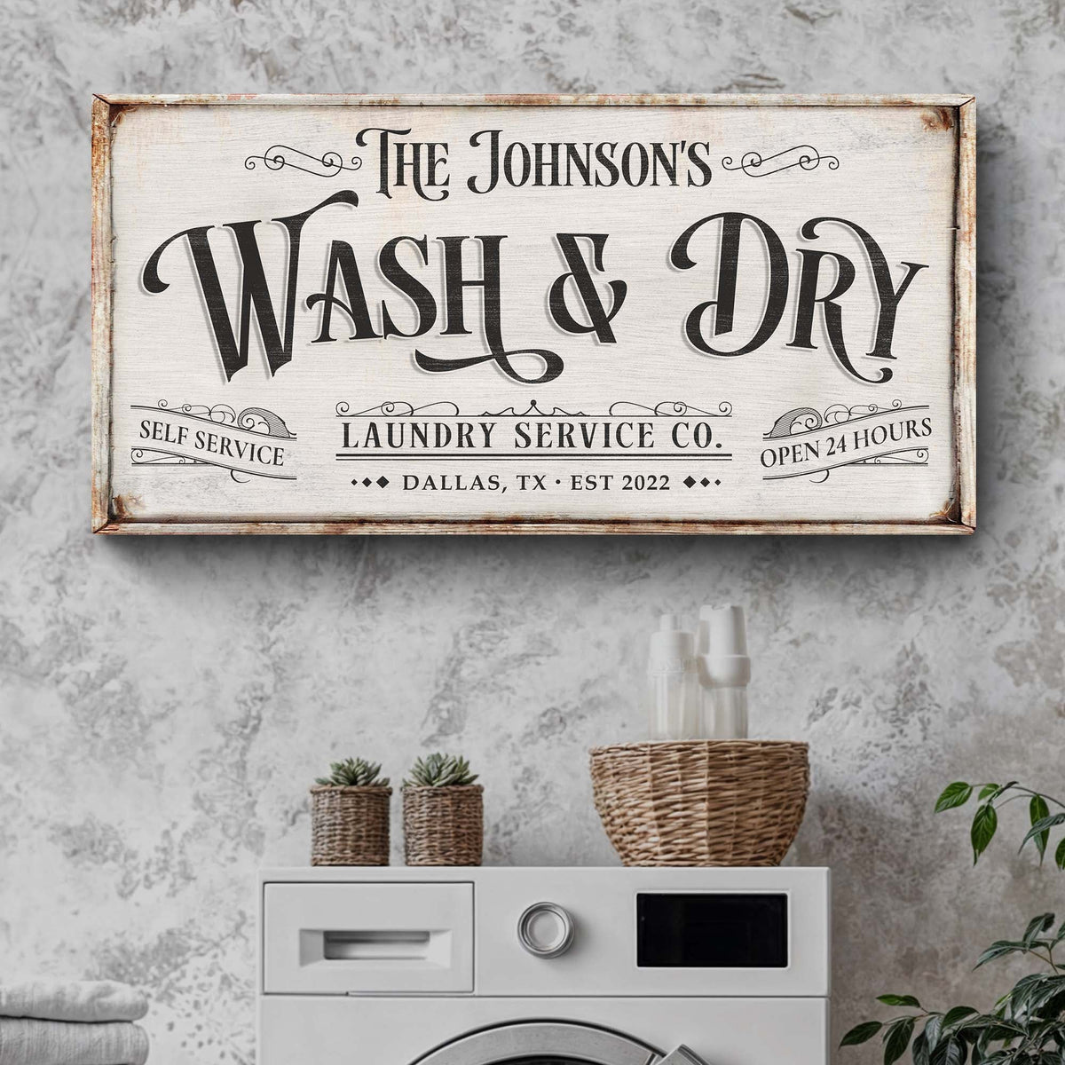 Personalized Laundry Service Sign