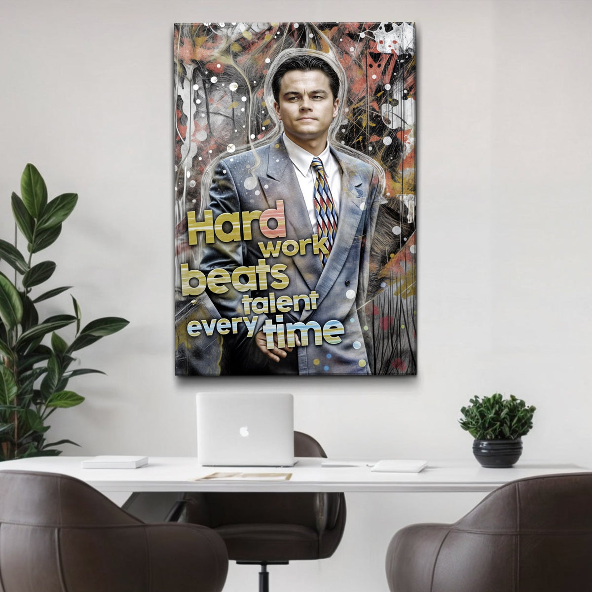 Hard Work Beats Talent Every Time Motivational Wall Sign