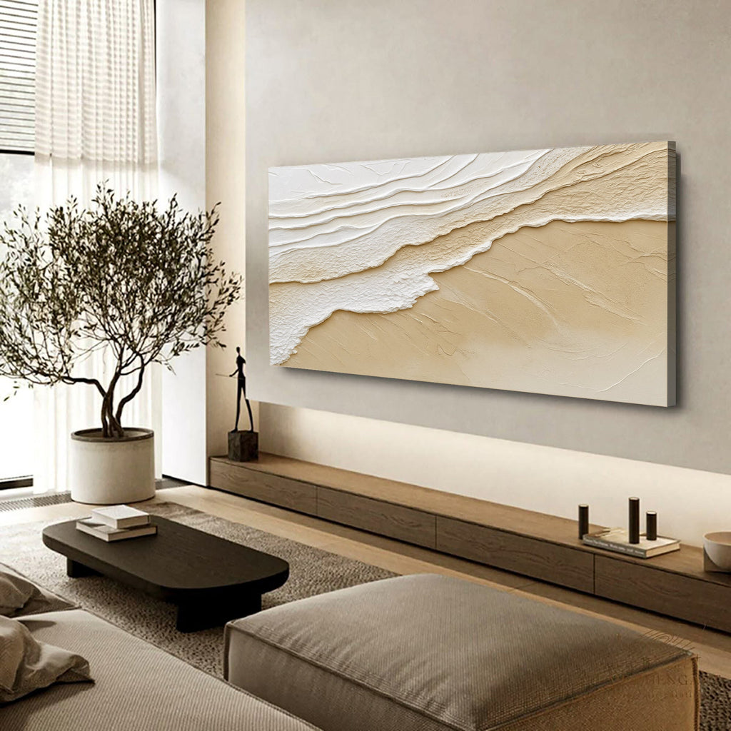 Neutral Ocean Waves Wall Art