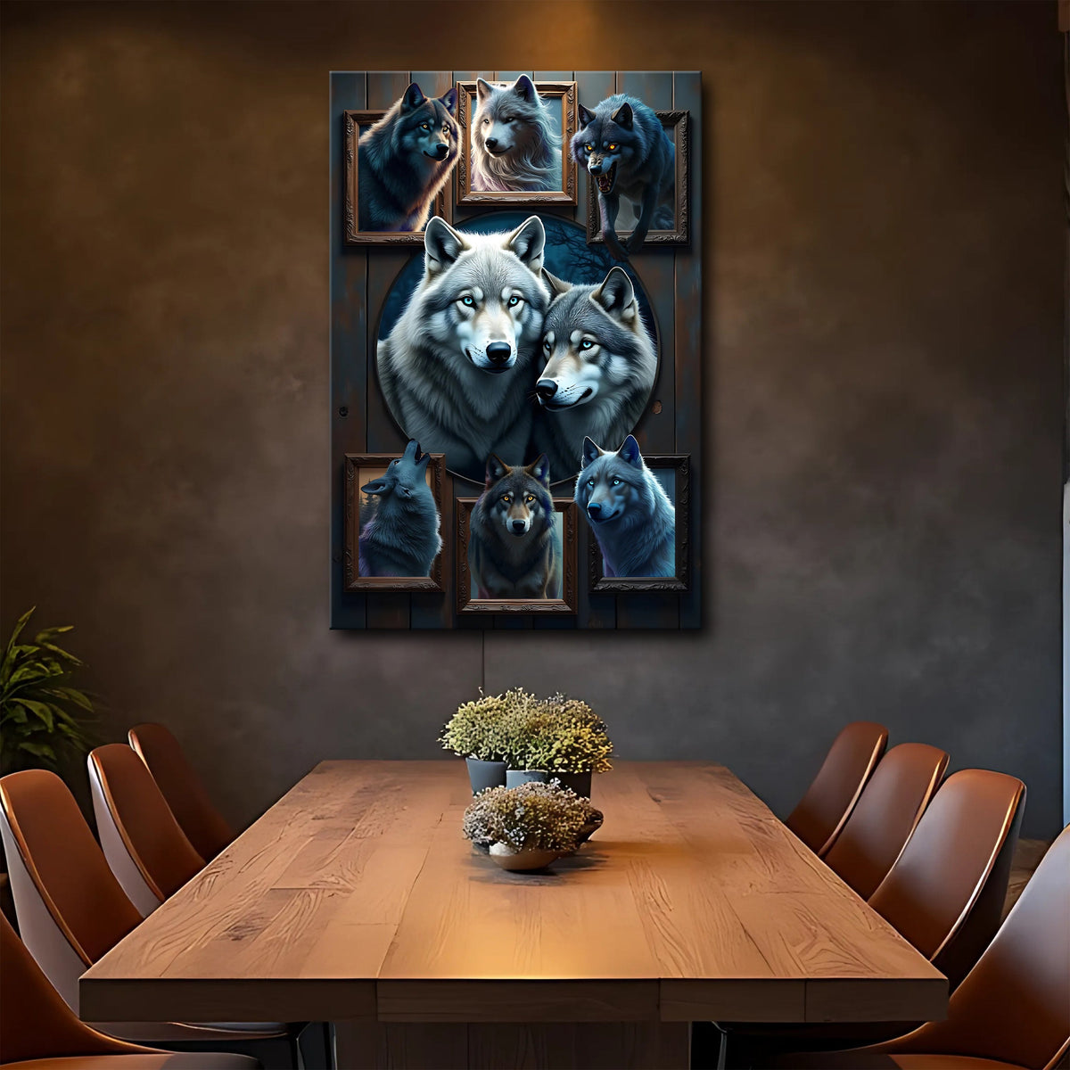 Wolf Collage Wall Art II