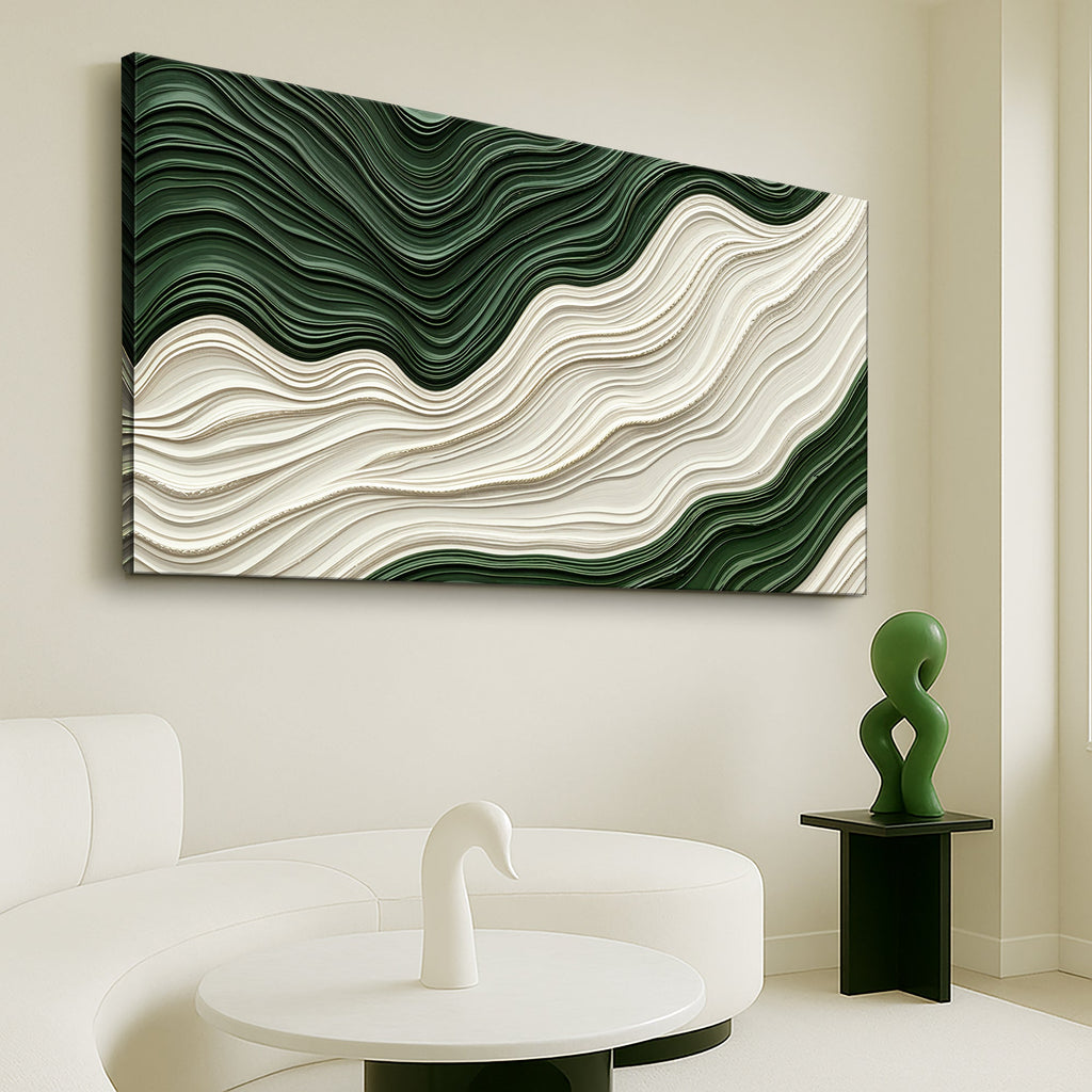 Green Rivers Abstract Wall Art VIII