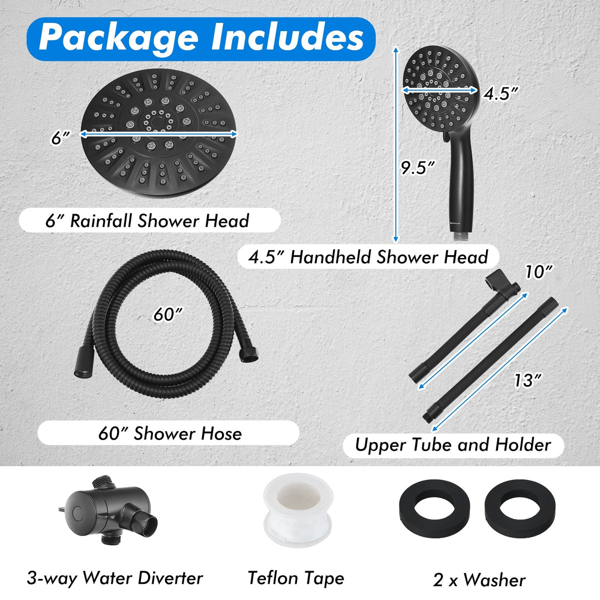 High Pressure Combo Handheld Shower Head