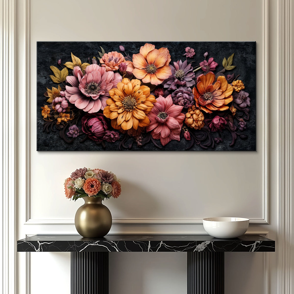 Colorful Floral Realistic Wall Art