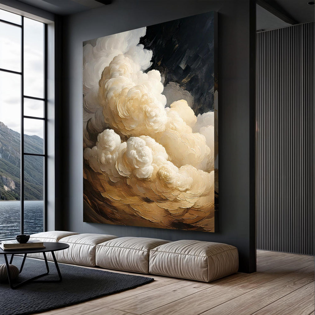 Beige Cloud Abstract Wall Art