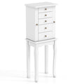 2 Colors Armoire Storage Standing Jewelry Cabinet with Mirror